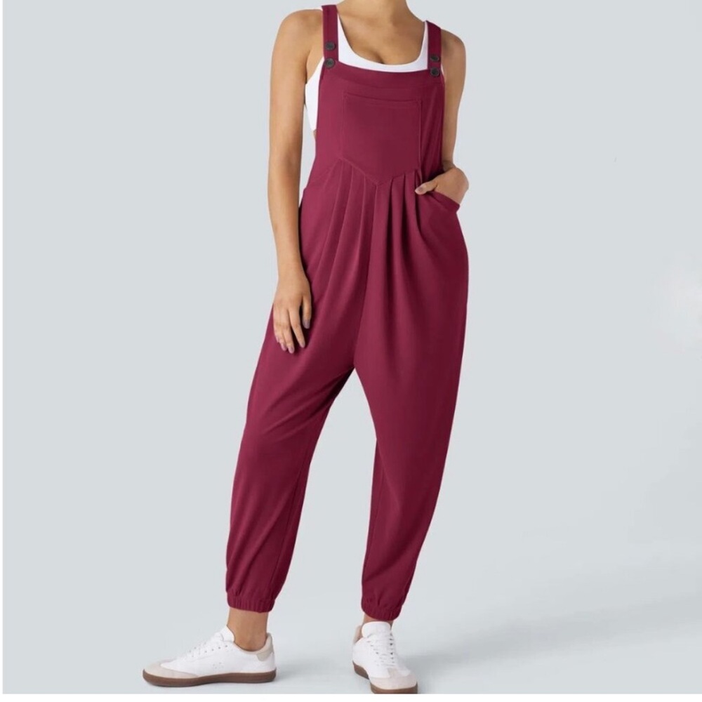 HALARA Burgundy Jumpsuit NWT